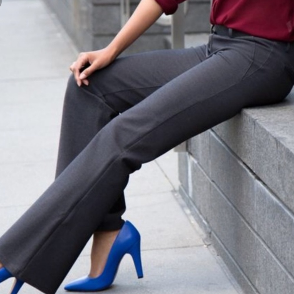 Betabrand bootcut charcoal dress pant yoga pants